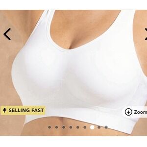 Truekind‎ Daily Comfort Wirefree Shaper Bra   XL White Comfort NWT Bra Extender